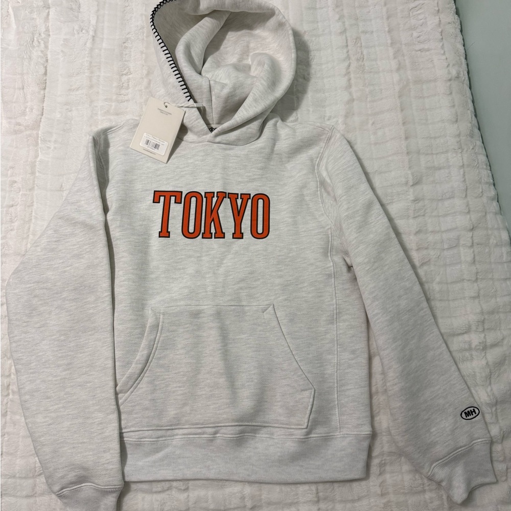NEW Madhappy Light Ash Gray Hoodie, Orange Tokyo design, Unisex XS - Picture 2 of 8